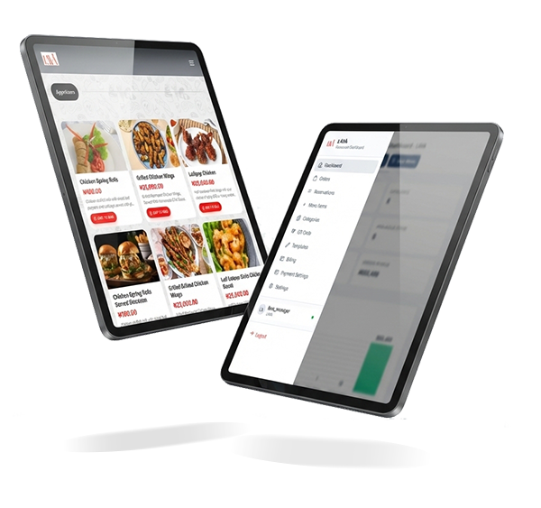 Dashboard on tablet